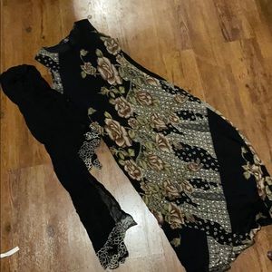 Long maxi dress with scarf